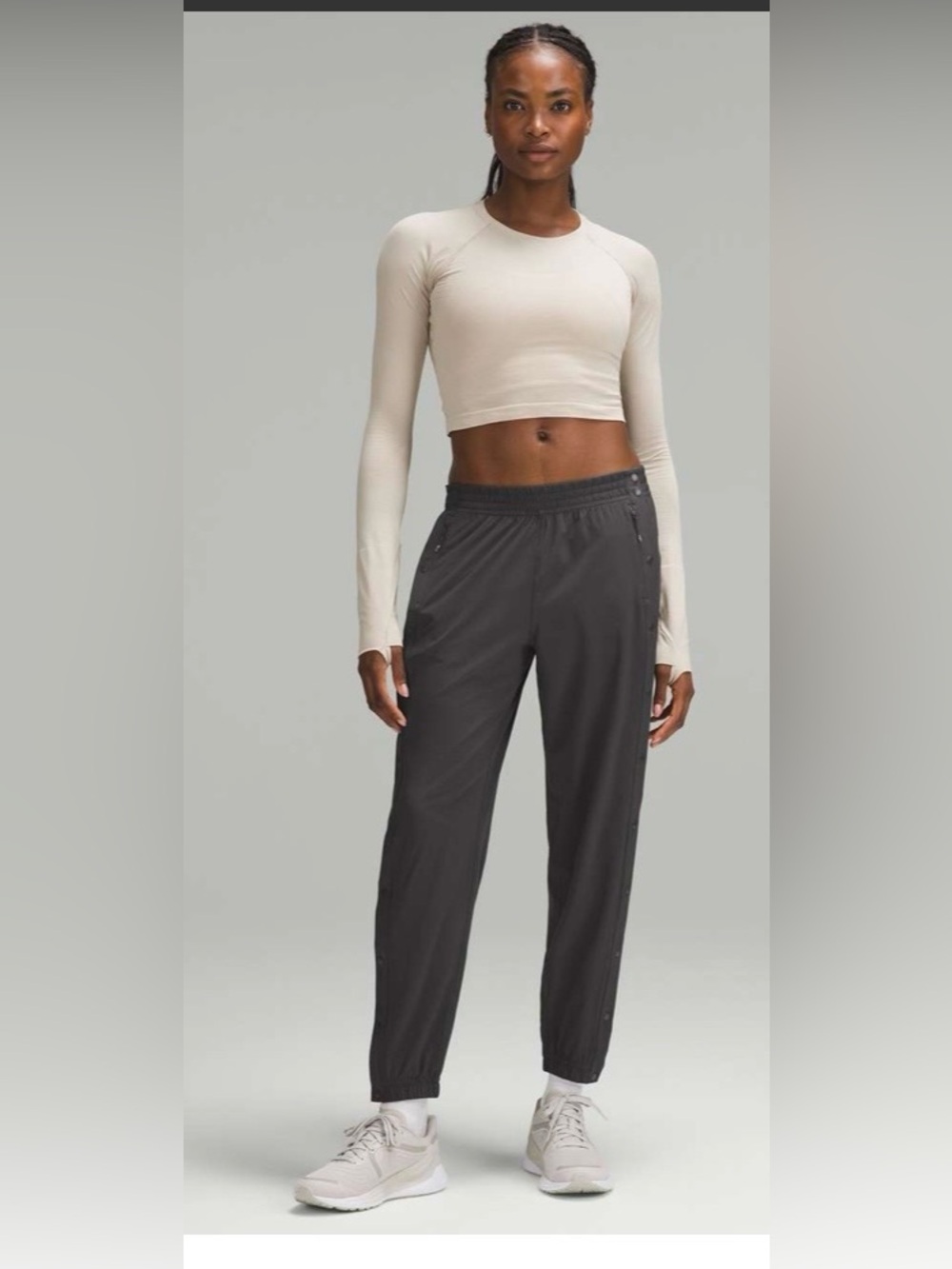 Lululemon Tear-Away Mid-Rise Track Pant in Graphite Grey size 14